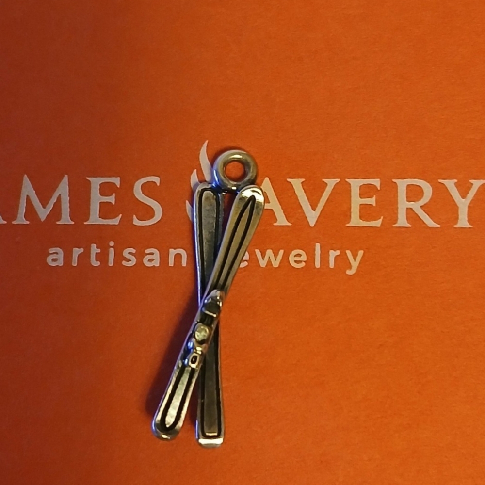 James Avery Retired Snow Skiis Charm.